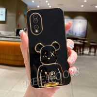 ในสต็อกเคสสำหรับ Honor โทรศัพท์มือถือ90 Lite X8a Magic5 Pro 5G 4G เคสมือถือกับตุ๊กตาหมีน่ารักที่วางตั้งได้น่ารักคู่รัก Honor90 Honor90Lite ฝาหลัง