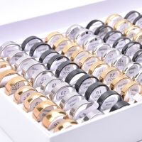 【CC】☌  10pcs/lot Multicolor Polishing Rings Width 2mm-8mm Men