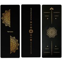 183*68CM PU Rubber Yoga Mat Exercise Mat 6ft Thickened Bronzing Yoga Mats With Position Line Pilates Mat Sports and Fitness Mats