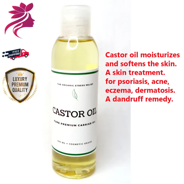 CASTOR OIL 100ml Pure Cold Press Organic skin and hair treatment Hair & Scalp Treatment Skin