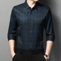 เสื้อเชิ้ตแขนยาวผู้ชายคุณภาพสูง Casual Office Mens Tops T-shirts T-shirts