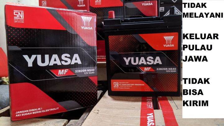 AKI MOBIL AKI KERING MOBIL AKI YUASA AKI 32 AMPERE 12 V TYPE NS40 MF