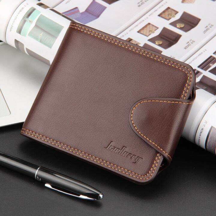 layor-wallet-กระเป๋าสตางค์ผู้ชายขนาดเล็กมีซิป-ซองใส่บัตรเครดิตกระเป๋าสตางค์ใส่เหรียญผู้ชายหนังทำมือแบรนด์หรูกระเป๋าถือคลัทช์สีดำ