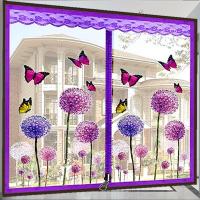 ต้นฉบับ Summer anti-mosquito screen window screen self-adhesive window Velcro encryption sand window curtain self-installation invisible household door curtain