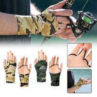 Outdoor Fishing Gloves Summer Sunshade Breathable Non-slip Fingers Wear-resistant Protection Half Gloves Uv M6H3