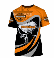 2023 new design- ใหม่ เสื้อยืด พิมพ์ลาย Harley-davidson 3D สําหรับผู้ชาย ไซซ์-1