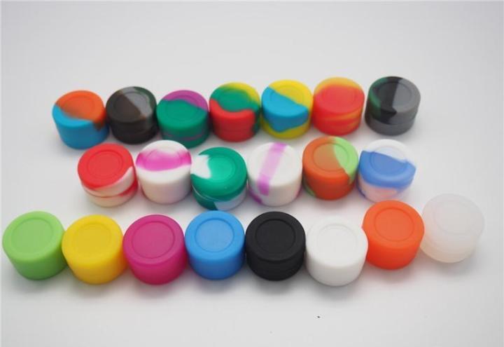 กระปุกซิลิโคน-3ml-สำหรับ-แด้บ-แว้กซ์-ออยล์-20-ชิ้น-20pcs-round-non-stick-silicone-container-3ml-silicone-oil-container-dab-wax-oil-concentrate-silicone-oil-slick-silicone-jar