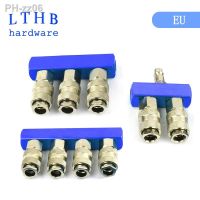 EU Standard Fittings Pneumatic European Connector 2-way Three Ways for Compressor PT 1/4 Quick Release Coupling Air Hose Fitting