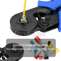 Ferrule Crimping Tools Wire Pliers-Wire Ferrules with Crimpers Pliers Kit for Electricians, HSC8 6-46-6 AWG 28-7, 0.08-10mm²