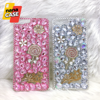 เคสออปโป้/oppo A16/A16k/A5/A92020/A31/A53/A54/A5s/F9/Reno4(4G)/Reno5(5G)/Reno6/Reno7z เคสมือถือคริสตัลหรูหรา ขอบนิ่มใสประดับเพชรอะไหล่อมยิ้ม candy สีชมพู/สีขาว