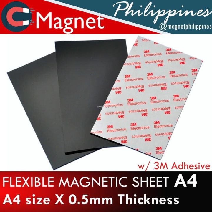 A4 Size Magnetic Sheet Flexible Rubber With Adhesive 0.5mm Thick 