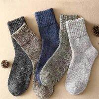 Autumn and Winter Mens Socks Men and Thread Rabbit Hair Socks Japan and South Korea College Casual Mens Mid-thigh Socks Mens