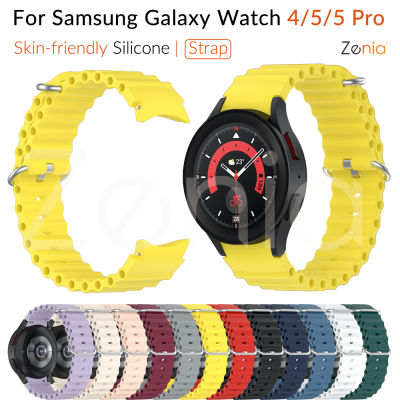 Zenia 20มม. ผิวเปลี่ยนซิลิโคนโอเชียนแบนด์สายนาฬิกาสำหรับ Samsung Galaxy Watch 4 5 Pro Classic LTE Bluetooth 40mm 42mm 44mm 45mm 46mm Watch4 Watch5 อุปกรณ์เสริมสายรัดข้อมือสร้อยข้อมือกีฬาสมาร์ทนาฬิกา SM-R905F SM-R915F SM-925F