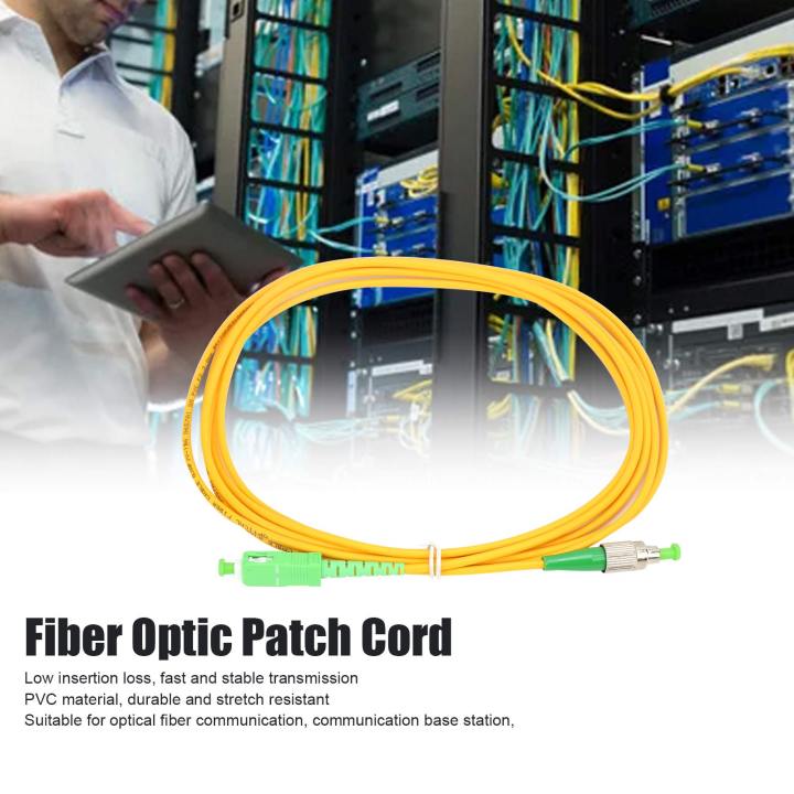 สายต่อออปติคอลไฟเบอร์สายเคเบิลเสริมโทรคมนาคมเกรด-sc-apcfc-apcks-apc-smdx-3-0-1x-3m-สำหรับการเดินสายไฟใยแก้วนำแสง