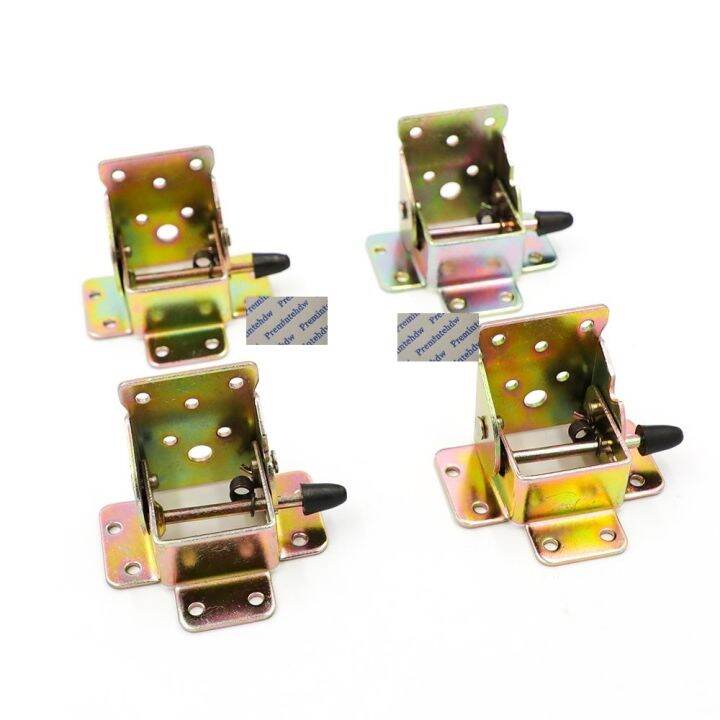 4pcs-steel-folding-hinge-bracket-lock-release-trigger-furniture-rv-table-coffee-tea-bar-leg-with-screws-door-hardware-locks