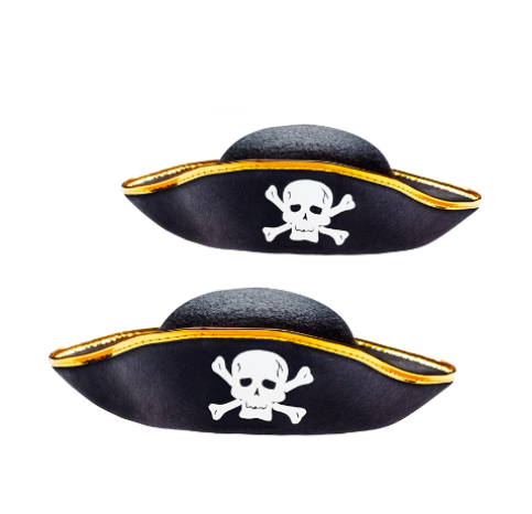 Ready Stock  Pirate Hat Halloween Jolly Roger Banner Skeleton Pirate 