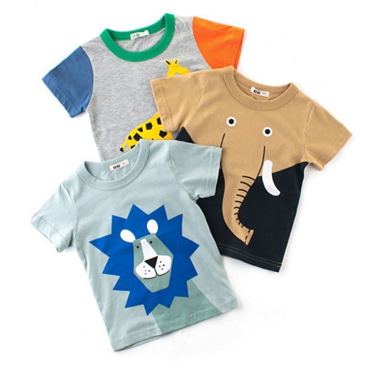 summer-cute-infant-boys-short-sleeve-cotton-shirt-kids-toddler-cartoon-shirt-top