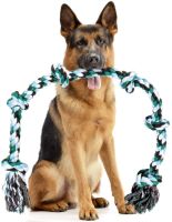 ATUBAN Giant Dog Rope Toy for Extra Large Dogs-Indestructible Dog Toy for Aggressive Chewers and Large Breeds 42IN Long 6 Knot Toys