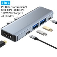 【】 Legend Services พร้อม USB 5/7สายฟ้า USB 3 Tf/ ตัวอ่าน SD MacBook 3.0 &amp; 2.0 4K HDMI 1 Air &amp; Pro USB-C สำหรับ Multiport C ในอะแดปเตอร์อะลูมิเนียม