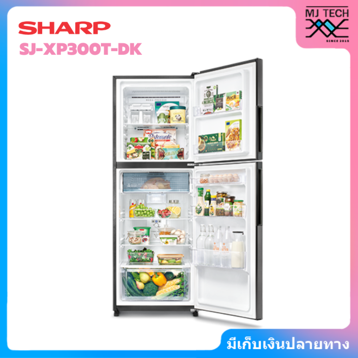 sharp-ตู้เย็น-2-ประตู-ขนาด-10-6-คิว-inverter-รุ่น-sj-xp300t-dk