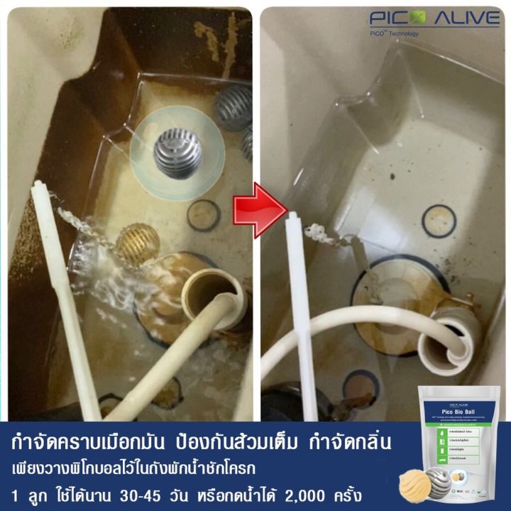 ลูกบอลจุลินทรีย์-bio-ball-กำจัดกลิ่นส้วม-กำจัดกลิ่นเหม็น-กลิ่นอับชื้น-pico-bio-ball-พิโก-1-กล่อง-10-ลูก