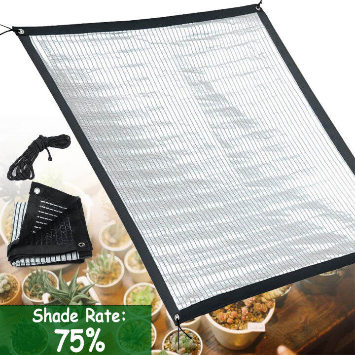 Shade Cloth 75 Reflective Aluminum Foil Shading Net with Grommets