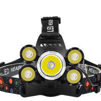 AEFJ 5000LM 5*LED T6+2R5 LED Headlamp Headlight Head Lamp lighting Light Flashlight Torch Lantern Fishing