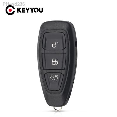 KEYYOU 3 Buttons Remote Car Key Shell For Ford Focus C-Max Mondeo Kuga Fiesta B-Max Winning Titanium Keyless Case Replacement