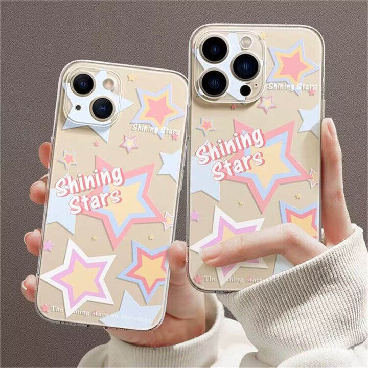 เคสสำหรับ-iphone-11-12-13-14-pro-max-6-6s-7-8-plus-13-mini-xr-se-2022เคส-tpu-แบบนิ่มลายดอกไม้กระต่ายผีเสื้อกันกระแทกซิลิโคนสี่เหลี่ยมสไตล์เกาหลีใส