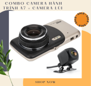 Combo Camera hành trình A7 cho ô tô Full HD 1080P Và Camera lùi kết nối