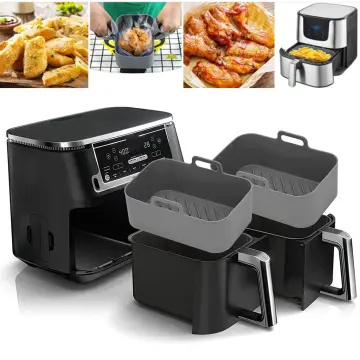 Air Fryer Accessories,Double Basket Airfryer Accessory Compatiable For Ninja  Foodi,Instant Vortex,Air Fryers7.6L