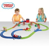 ชุดรถแข่งโลหะสำหรับ GLL14เด็กชายแทร็กมาสเตอร์ Thomas And Friends แท้ชุดจัดส่งสินค้าของ Thomas &amp; Nia