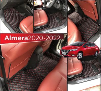 พรมปูพื้นรถยนตร์ นิสสันอเมร่า Nissan Amera 2012-2022 เข้ารูปตรงรุ่น 100% (พร้อมส่ง) แถม 3!!! พรมหนัง 6D ขายตรงจากโรงงาน ราคาถูกมั่กมาก