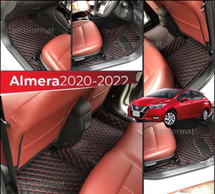 พรมปูพื้นรถยนตร์-นิสสันอเมร่า-nissan-amera-2012-2022-เข้ารูปตรงรุ่น-100-พร้อมส่ง-แถม-3-พรมหนัง-6d-ขายตรงจากโรงงาน-ราคาถูกมั่กมาก