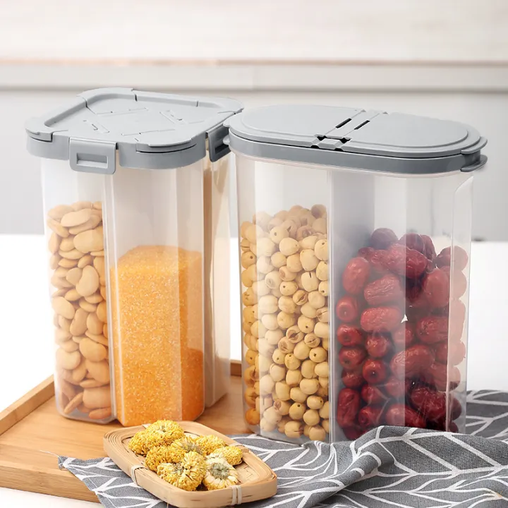 Food Plastic Transparent Storage Box With Lid Beans Sealed Cans Whole