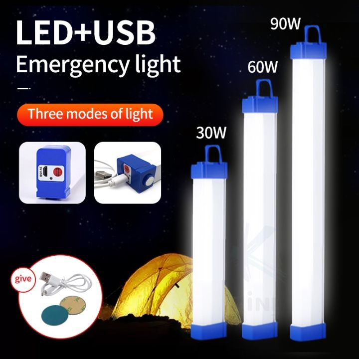 JY Smart Mall Rechargeable 30W 60W 90W LED Light TUBE /USB Lamp Portable LED  Emergency Lights Outdoor Camping