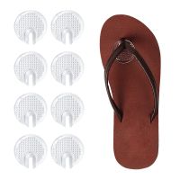 4Pairs Gel Non-Slip Transparent Silicone Forefoot Shoe Pads Insoles For Flip Flops Cushions Toe Protectors Inserts Feet Care