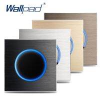 Wallpad 16A saklar lampu Matte Aluminium Aloi Panel garansi 2 tahun indikator LED lingkaran L6 tombol bulat mode