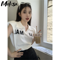 Molisa Fashion เสื้อยืด เสื้อยืดผูหญิง เสื้อครอป สไตล์เกาหลี แฟชั่น A29J0R2