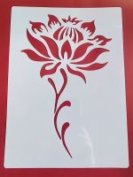 1Pcs 21* 29Cm Lotus Flower Template DIY Layering Stencils Painting Scrapbook Coloring Embossing Album Decorative Template Rulers  Stencils