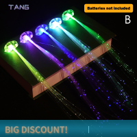 ?【Lowest price】TANG 5ชิ้นผมถักเปียเรืองแสงของตกแต่งคริสต์มาสที่คาดผม LED สำหรับปาร์ตี้ฮาโลวีนคลิปถักเปียเรืองแสงนีออนวันเกิดเรืองแสงคลั่ง