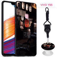 มาใหม่ล่าสุดสำหรับโทรศัพท์ VIVO Y95/1807/1817เคสสำหรับ VIVO เคสซิลิโคนนิ่มขาตั้งโทรศัพท์ลวดลายแบบเดียวกันกับเชือก