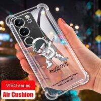 VIVO V29 5G V29E V29 Pro Air Cushion Proof Astronaut NASA Case Shockproof Casing Silicone Clear Protective Cover