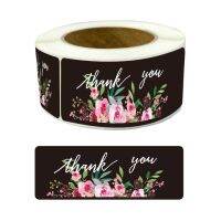 Exquisite Flower Thank You Stickers Tags for Bubble Mailers Baking Wrapping Envelopes Sealing Decoration 120Pcs Per Roll Y3NC Stickers Labels