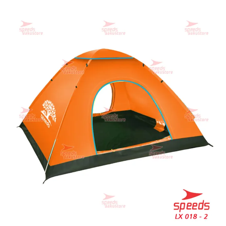 Speeds Tenda Camping Biru Kapasitas 4 Orang Tenda Otomatis Outdoor Indoor Tenda Gunung 018 02 2 2329