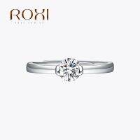 ROXI 0.5CT Moissanite Engagement Ring Ladies Personality Versatile Trendy Jewelry Passing Test With Certificate 2023