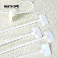 250pcs 4mm(0.16 ) x 200mm(7.87 ) White Plastic Seal Wire Zip Self Locking Nylon Mark Cable Tie Wholesale