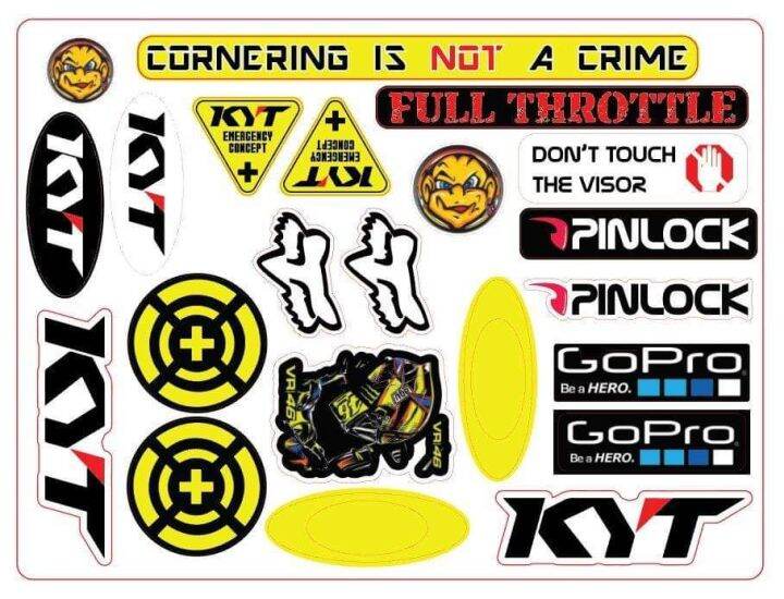 KYT Pack Helmet Stickers Lazada PH