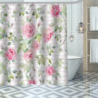 【Bathroom sale】ดอกไม้ใบม่านอาบน้ำ FabricPolyesterBathroom AccessoriesScreen CurtainDe Baño