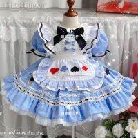 ❉❂☃ n4rn vestido de baile para bebê menina alice azul turco casual aniversário feriado verão 0-8 anos